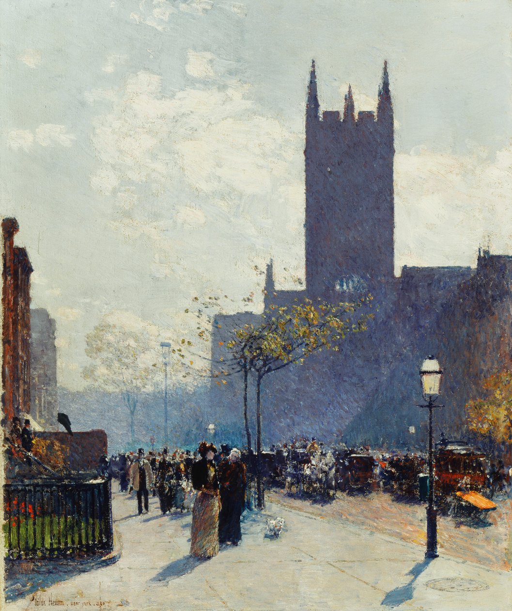 Lower Fifth Avenue af Childe Frederick Hassam
