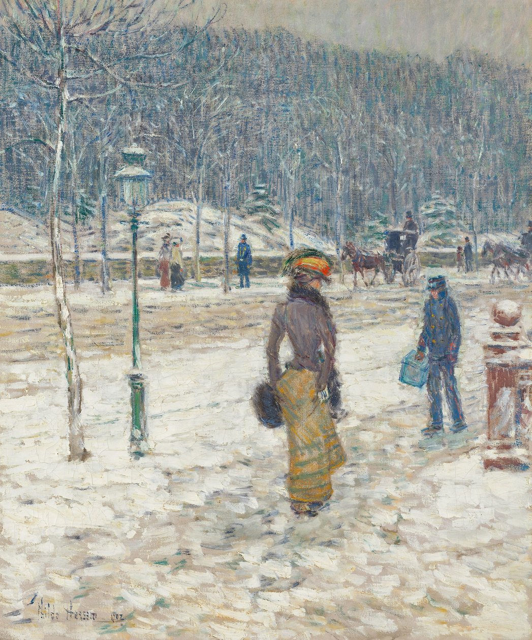 New York Street af Childe Frederick Hassam