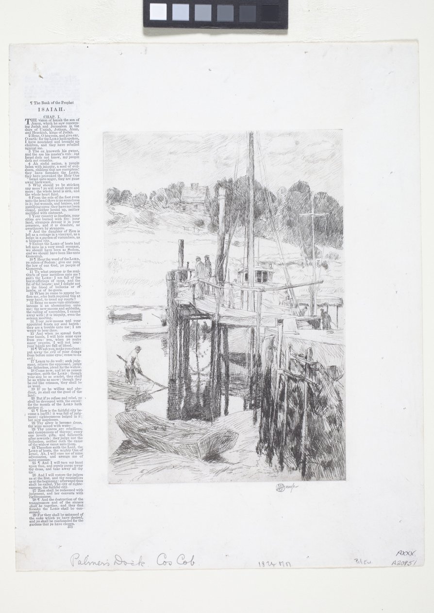 Palmers Dock (ætsning) af Childe Frederick Hassam