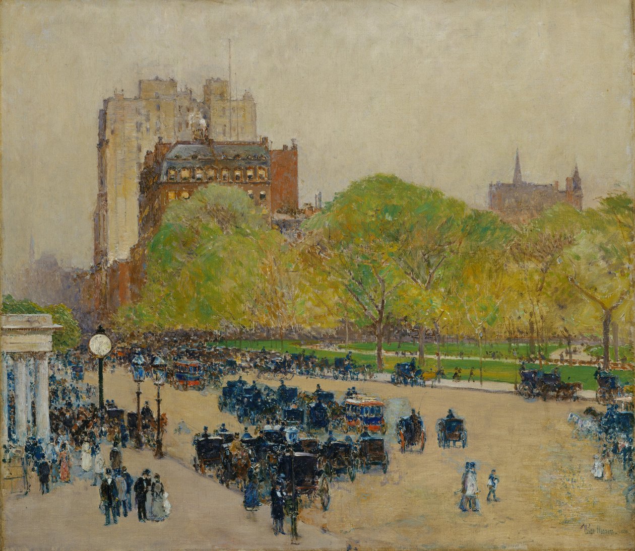 Forårsmorgen i hjertet af byen af Childe Frederick Hassam
