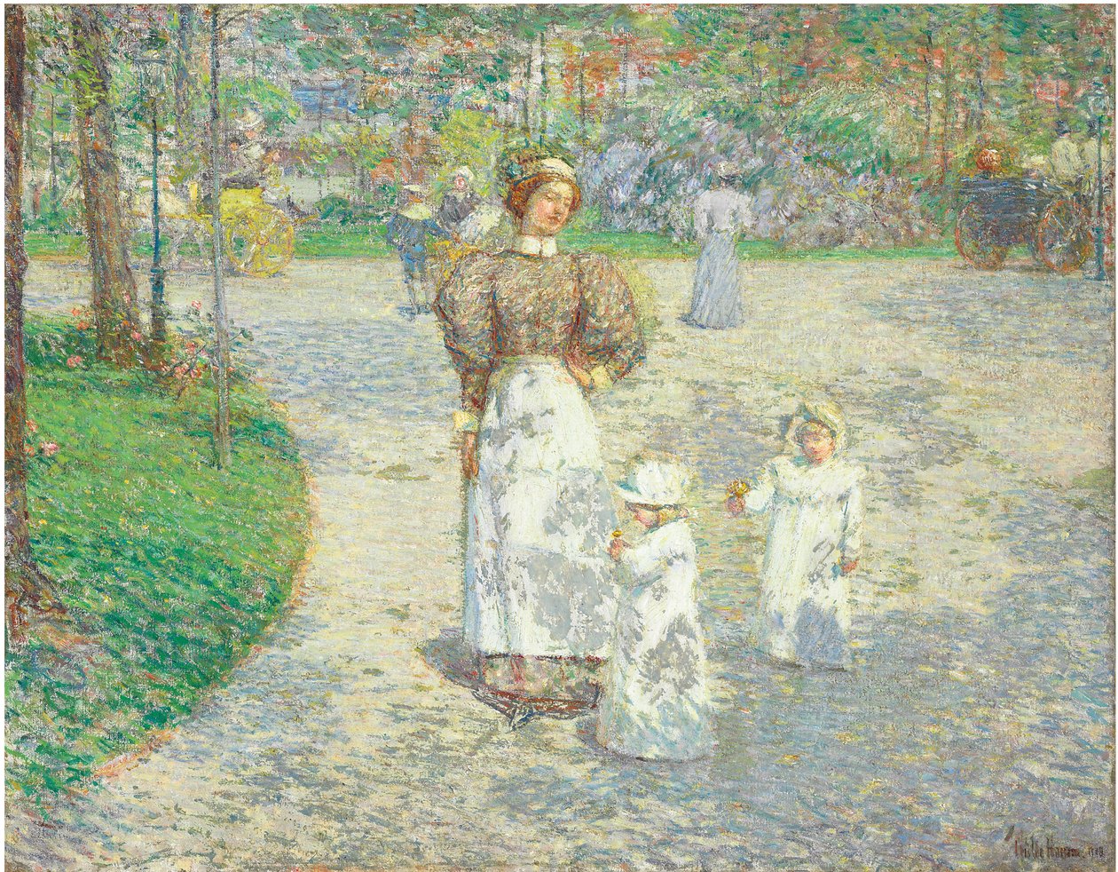 Forår i Central Park af Childe Frederick Hassam