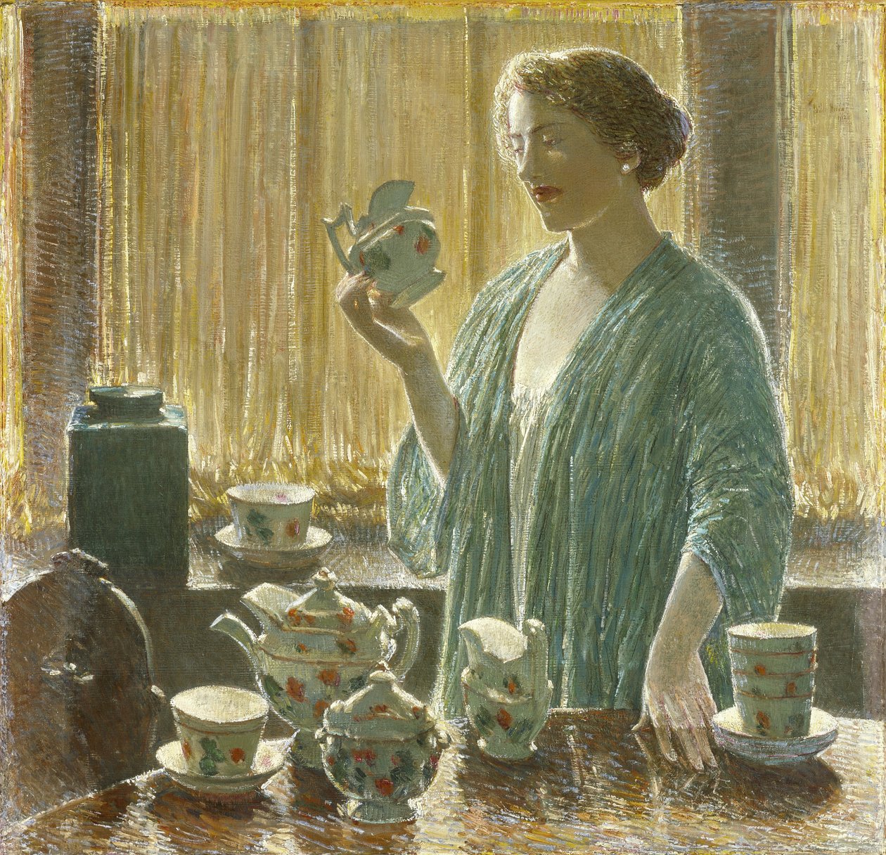 Jordbær tesæt af Childe Frederick Hassam