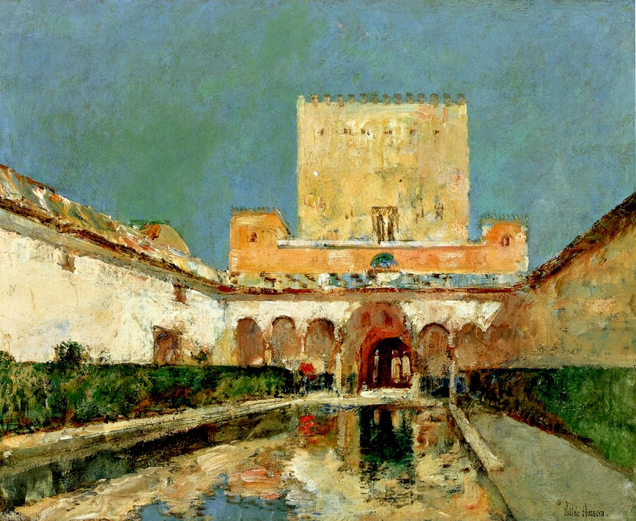 Alhambra, Granada, Spanien, c1883 (olie på lærred) af Childe Frederick Hassam
