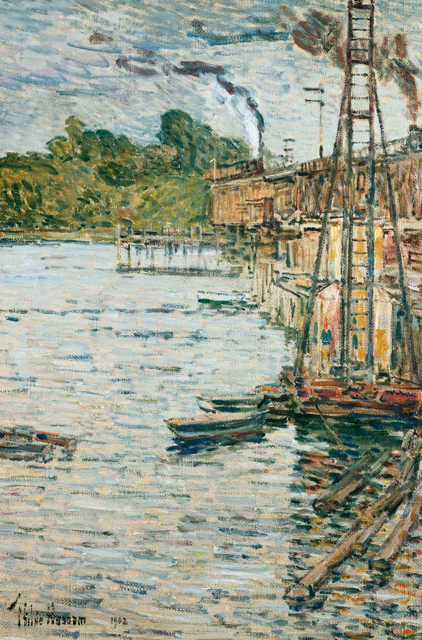 The Mill Pond, Cos Cob, Connecticut af Childe Frederick Hassam