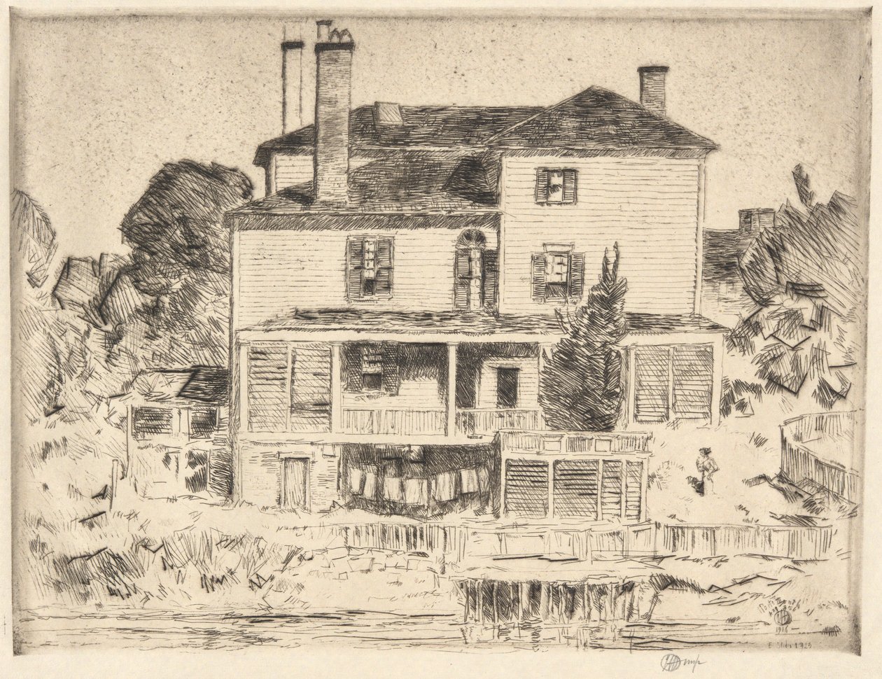 A Portsmouth Mansion, 1916 af Childe Hassam
