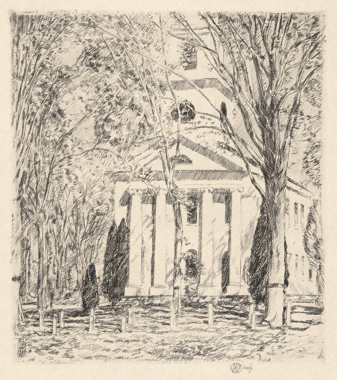 Kirke ved Old Lyme, 1924 af Childe Hassam