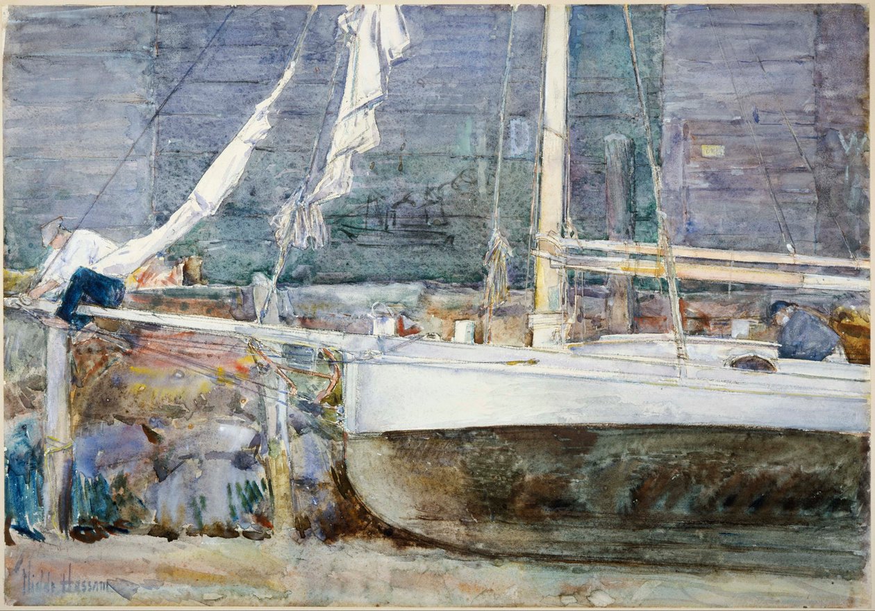 Tørdok, Gloucester af Childe Hassam