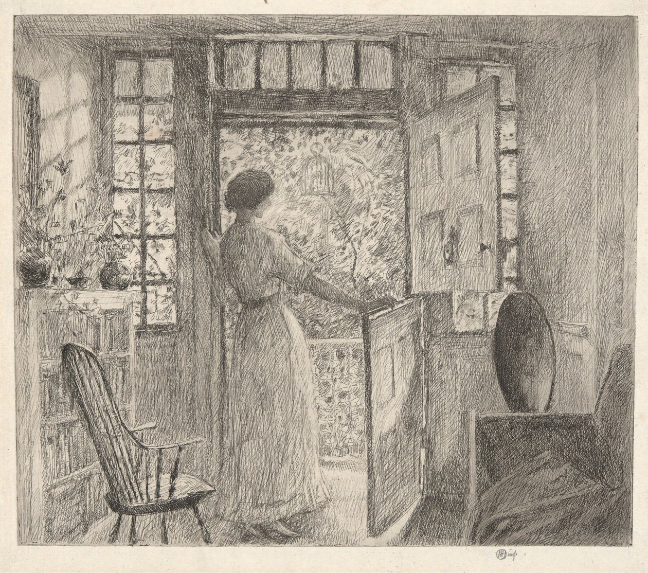 Hollandsk dør af Childe Hassam