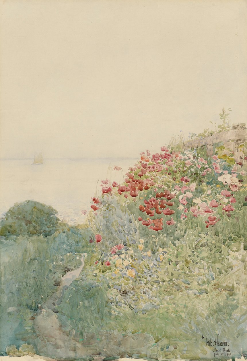 Field of Poppies, Isles of Shoals af Childe Hassam