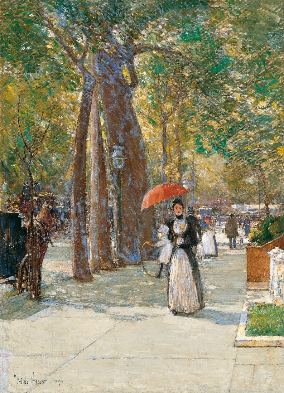 Fifth Avenue ved Washington Square, New York, 1891 af Childe Hassam