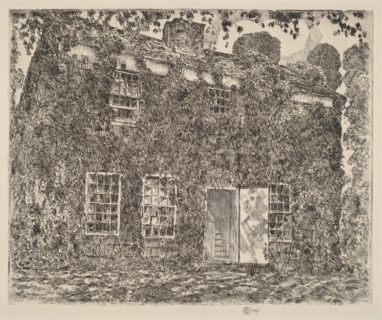 Home Sweet Home Cottage, nr. 3, Easthampton af Childe Hassam
