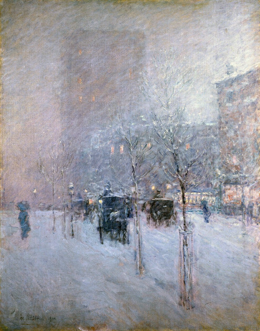 Sen eftermiddag, New York, vinter, 1900 af Childe Hassam