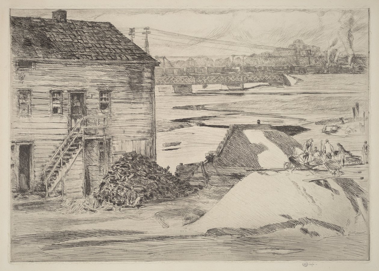 Lavvande, Cos Cob-broen af Childe Hassam
