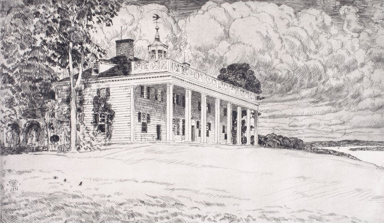 Mount Vernon af Childe Hassam