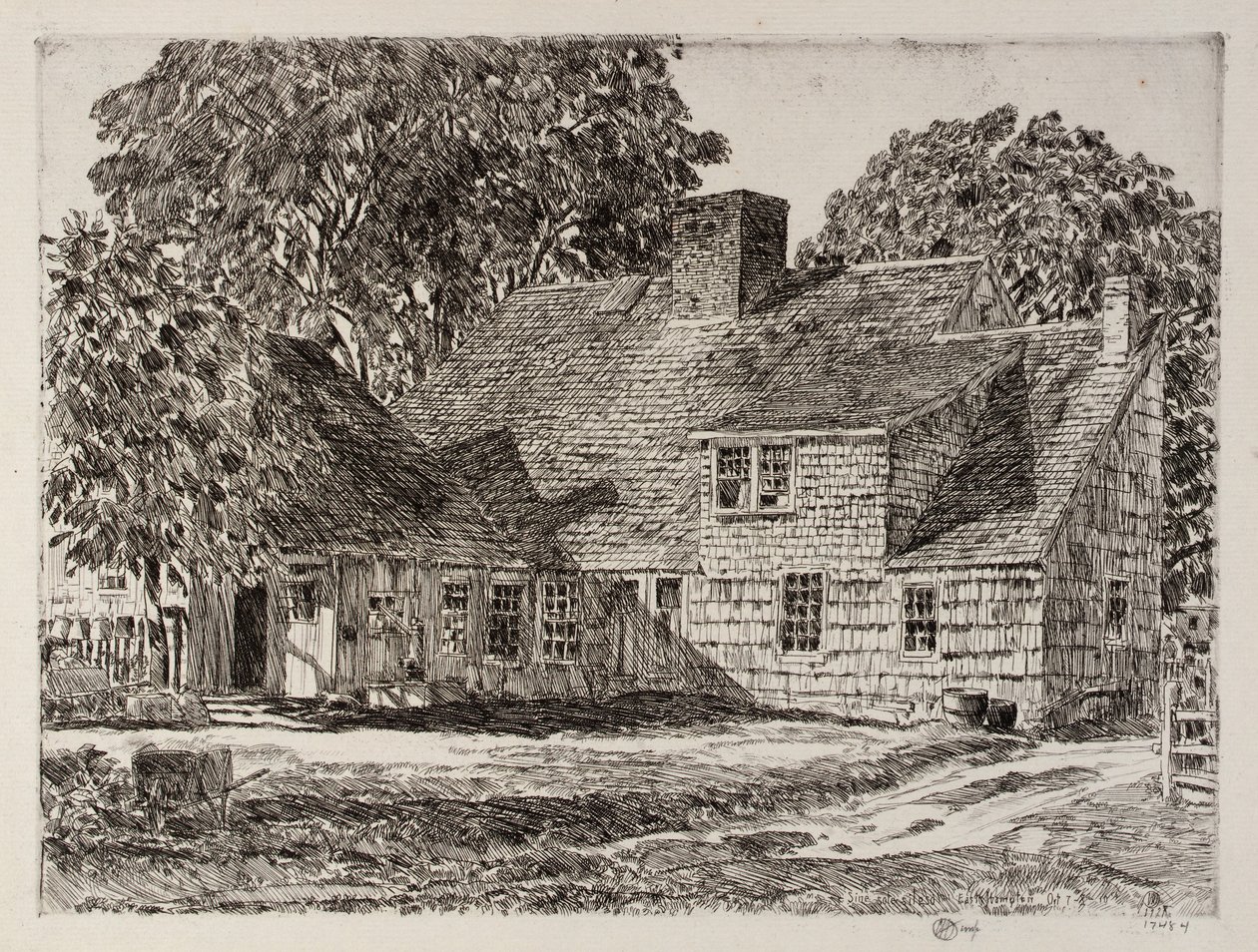 Det gamle Dominy-hus af Childe Hassam