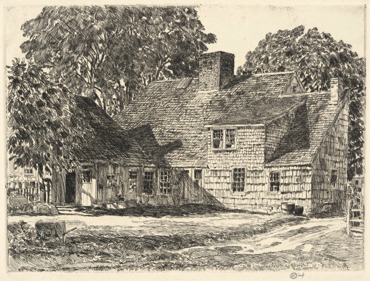 Old Dominy House, Easthampton af Childe Hassam
