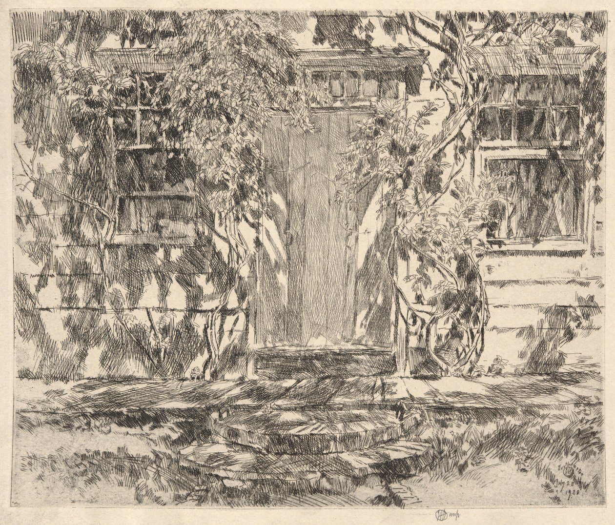 Old Doorway, Easthmapton, 1920 af Childe Hassam