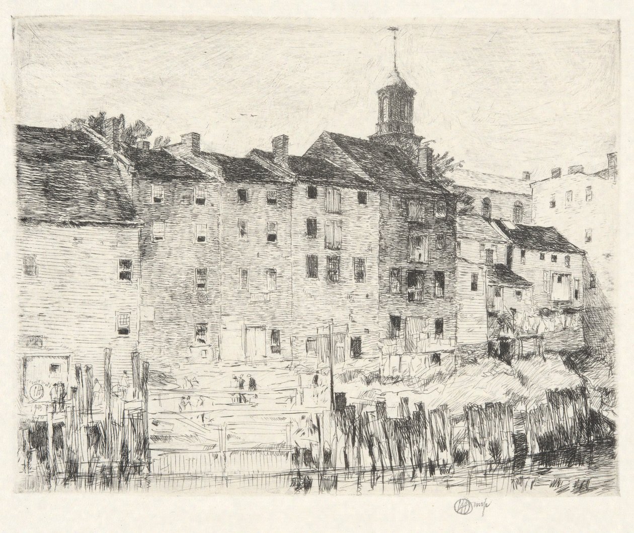 Gamle varehuse, Portsmouth af Childe Hassam