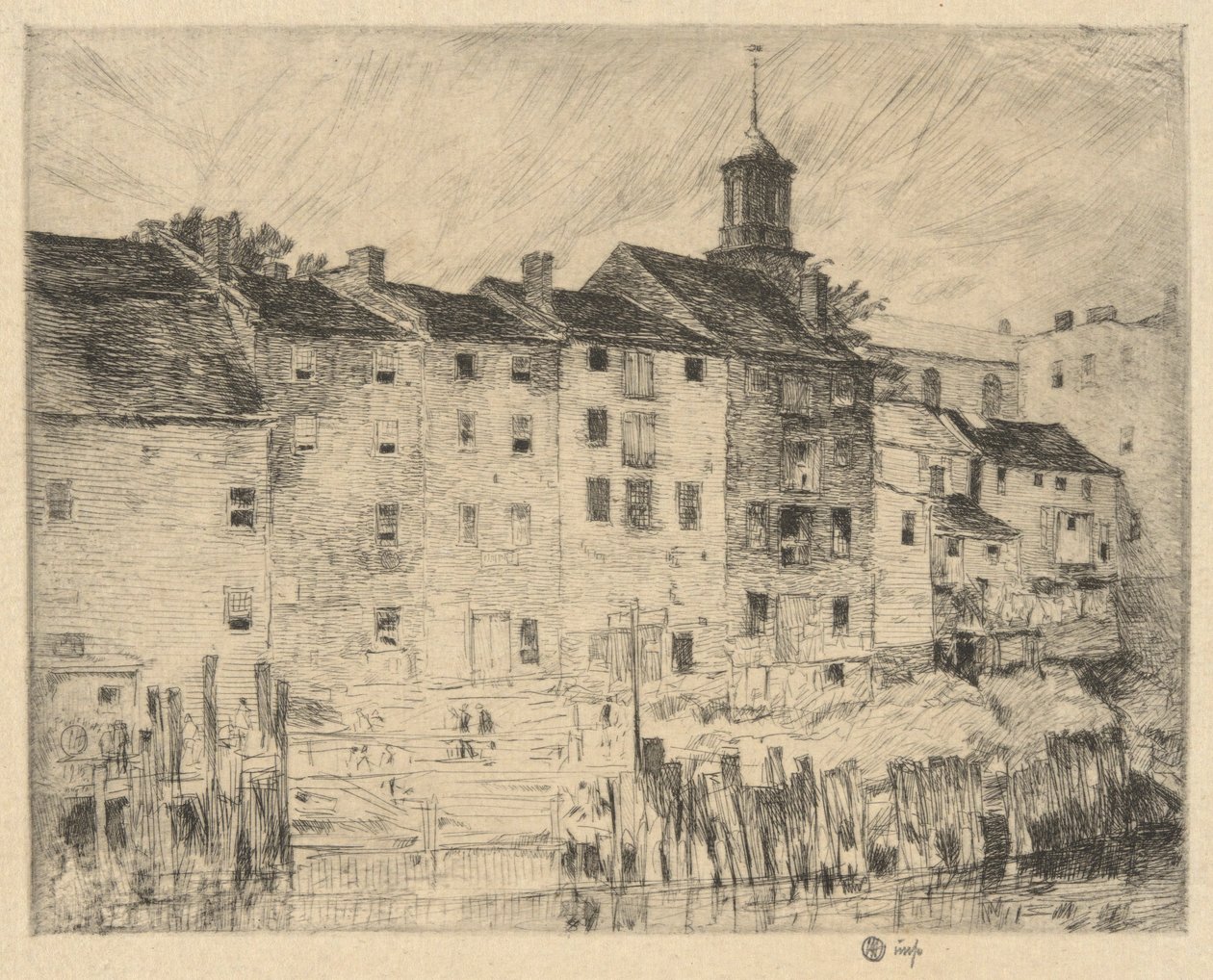 Gamle varehuse, Portsmouth af Childe Hassam