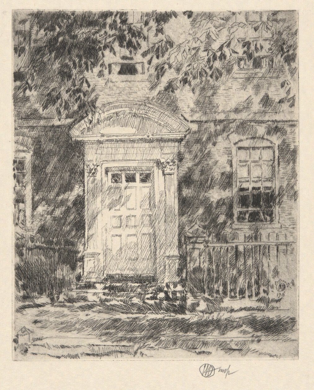 Portsmouth døråbning af Childe Hassam