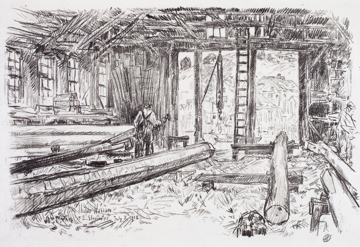 Spar Shop, Gloucester af Childe Hassam