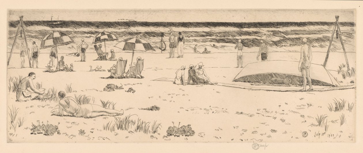 The Beach Club, Easthampton af Childe Hassam