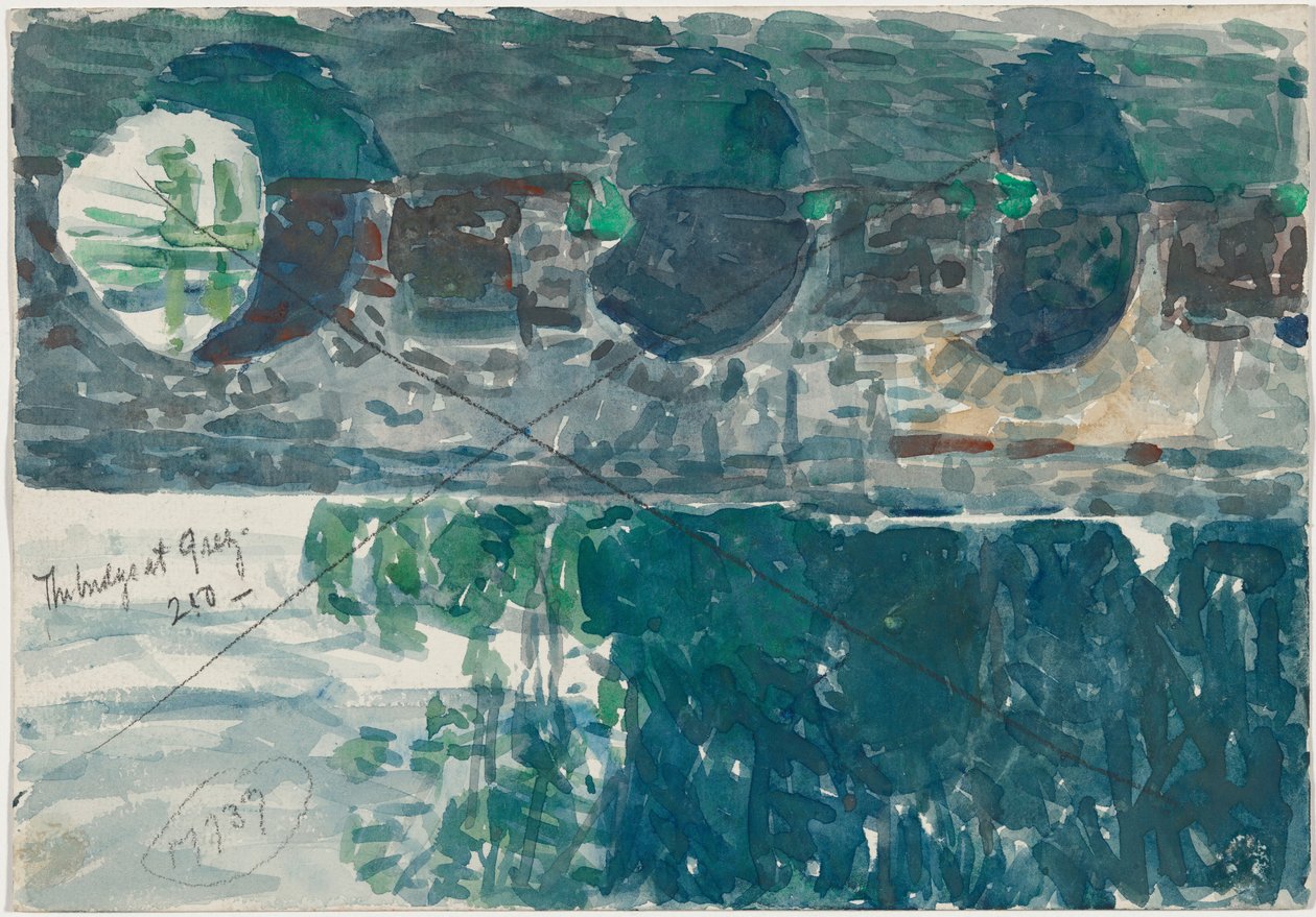 Broen ved Grez [verso] af Childe Hassam