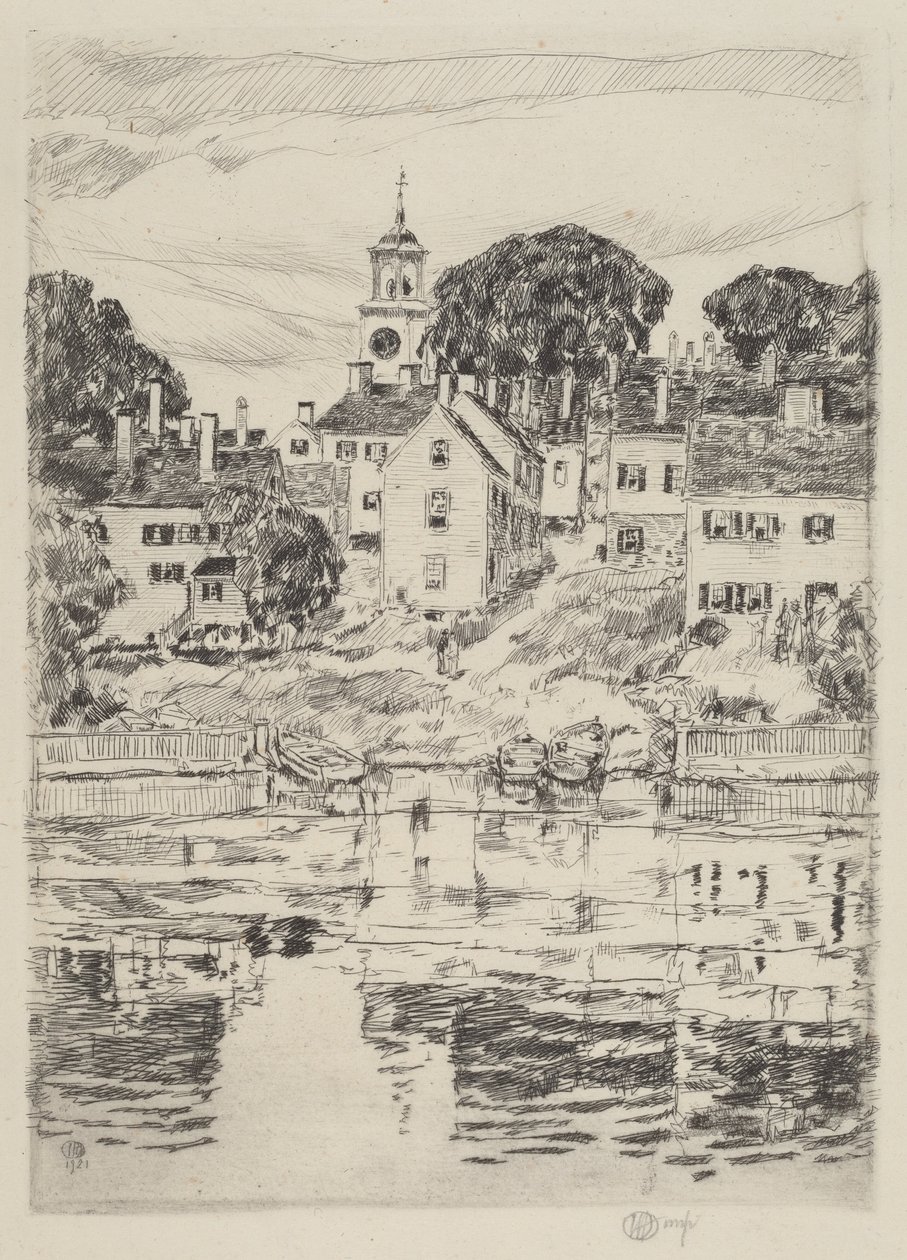 Kirketårnet, Portsmouth af Childe Hassam
