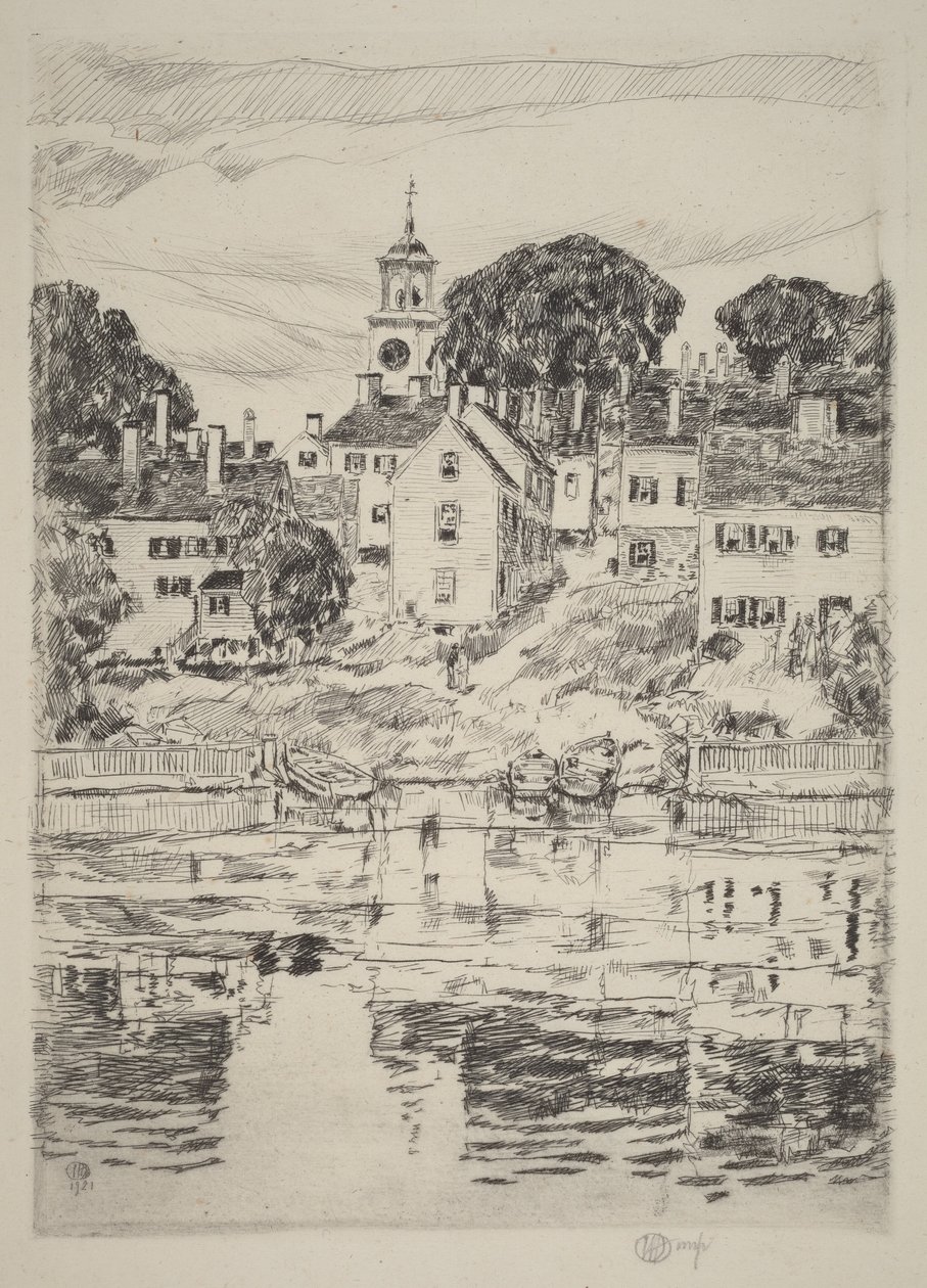 Kirketårnet, Portsmouth af Childe Hassam