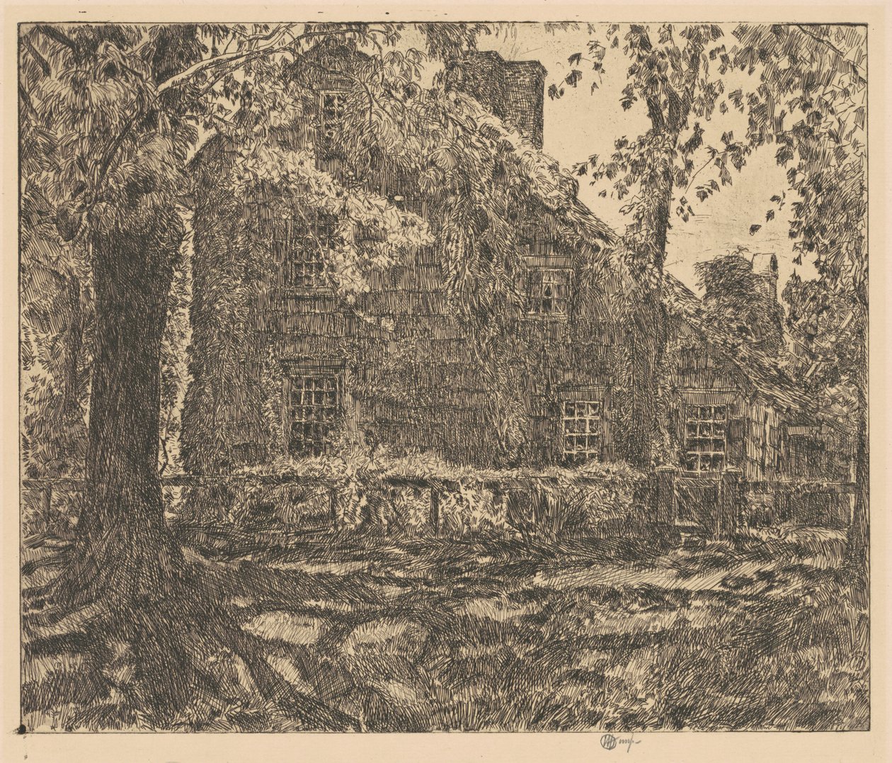 "Home Sweet Home" Cottage, Easthampton af Childe Hassam