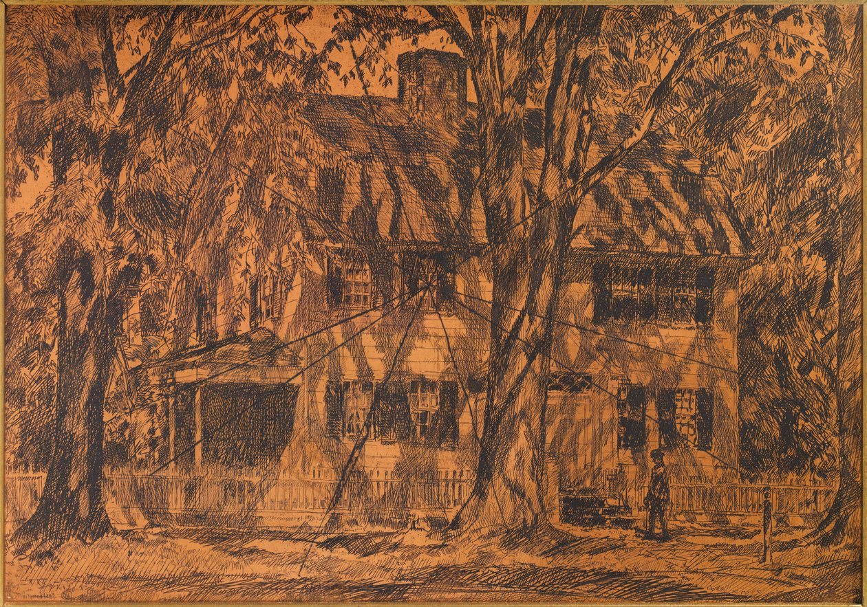 Lion Gardiner-huset, Easthampton, Long Island af Childe Hassam