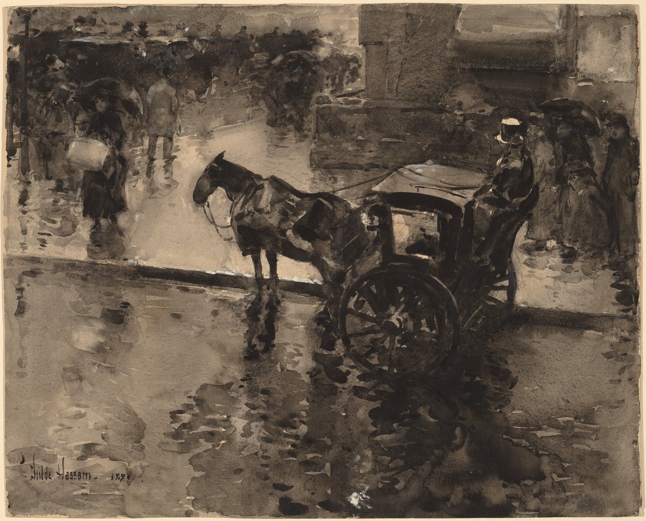Up-Tide på Avenue af Childe Hassam