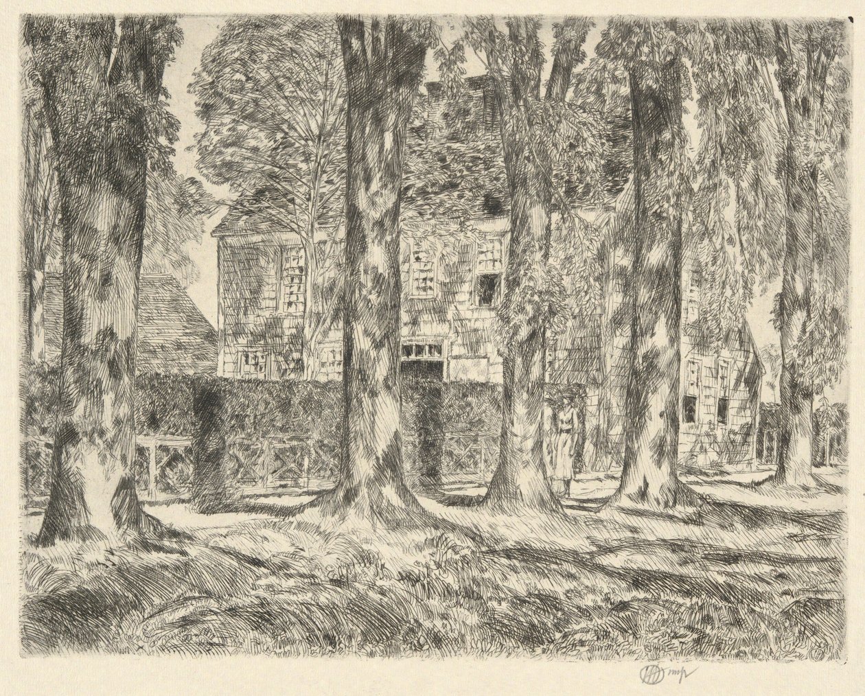 Village Elms, 1923 af Childe Hassam