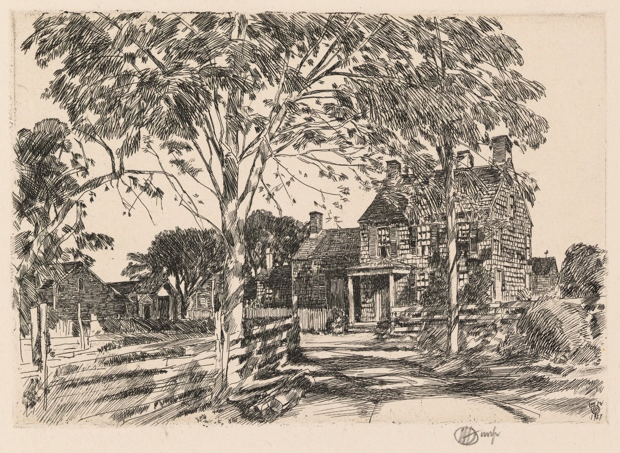 Walt Whitmans fødested af Childe Hassam