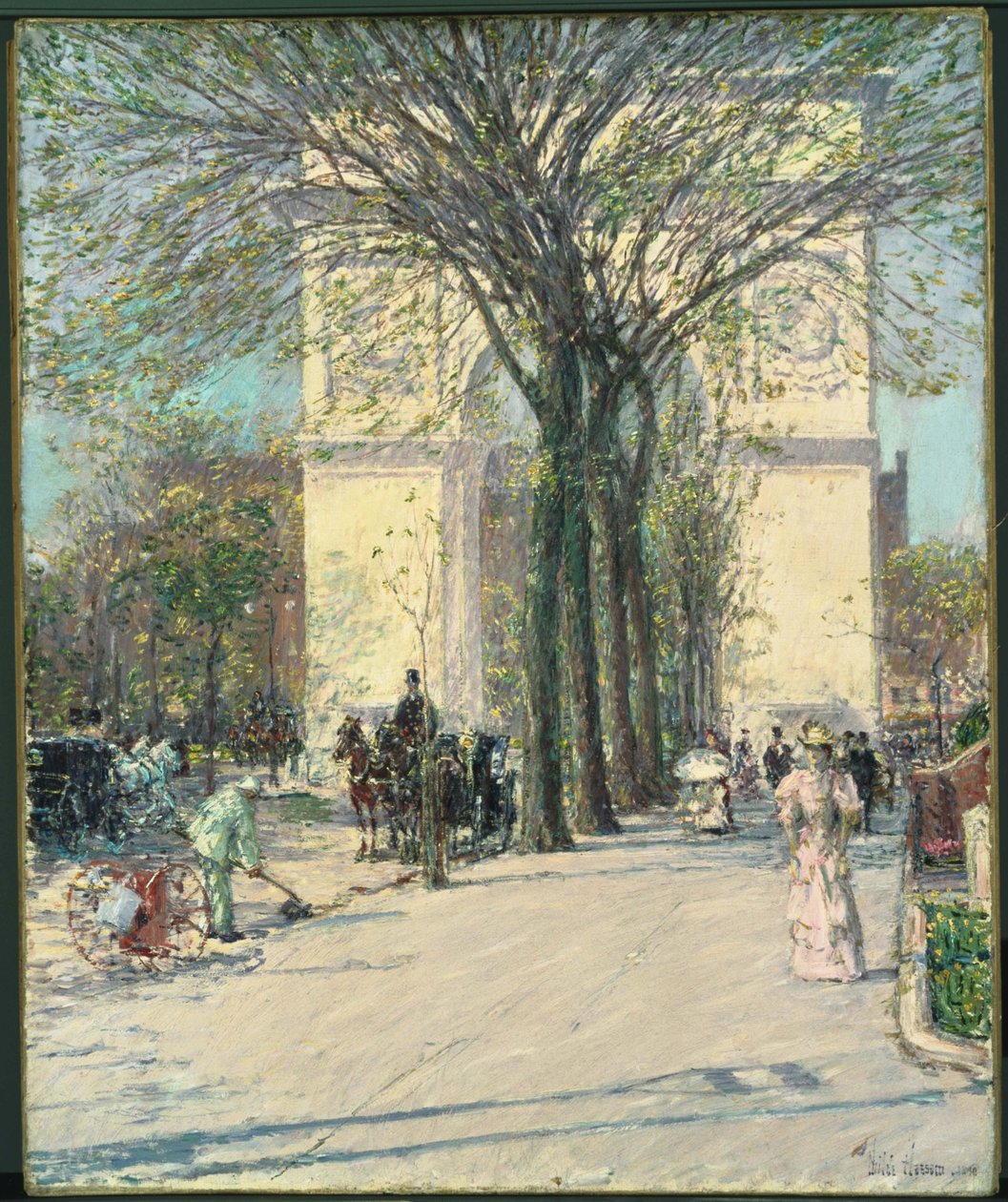 Washington Arch, forår af Childe Hassam