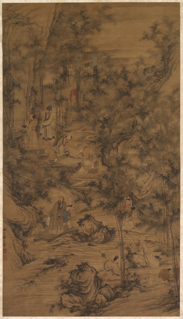 Bambuslundens syv værdige af China, Qing dynasty