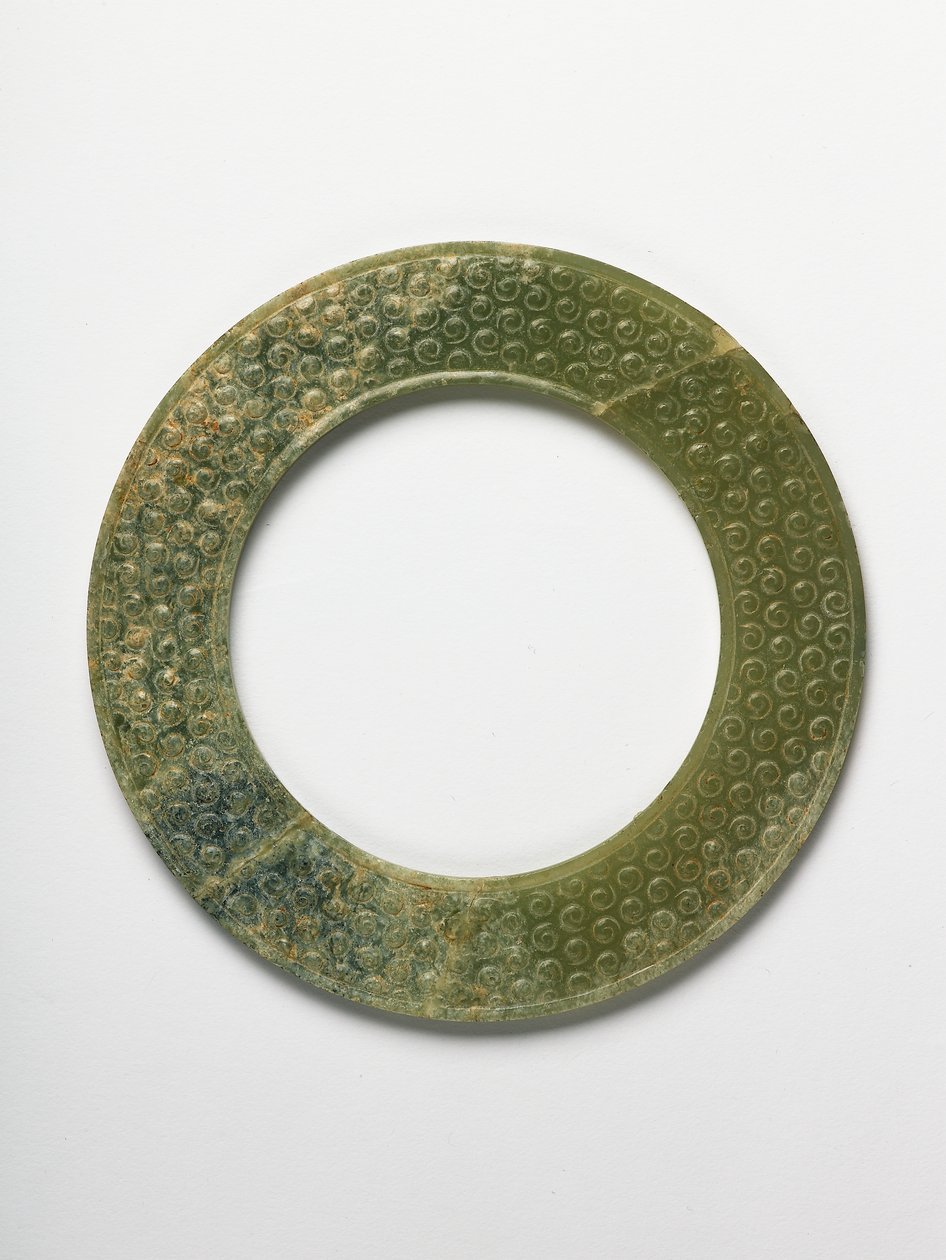 Ring, Warring States periode, 4. til 3. århundrede f.Kr. (jade) af Chinese School