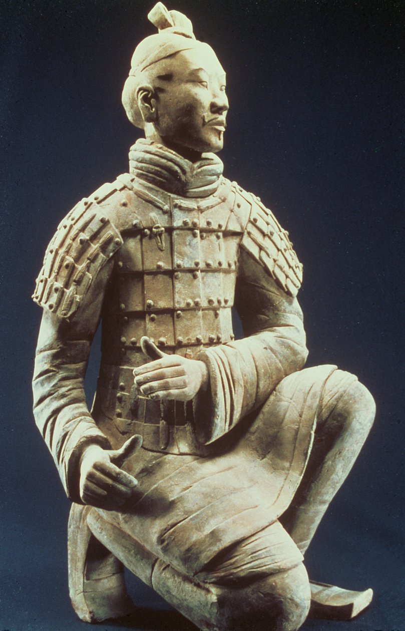 Terrakottahær, Qin-dynastiet, 210 f.Kr. (terracotta) af Chinese School