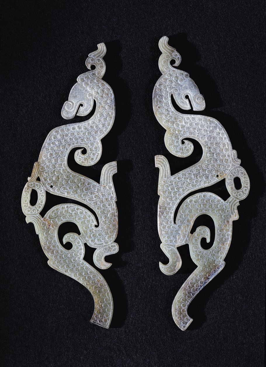 To drager, ca. 475-221 f.Kr. (jade) af Chinese School