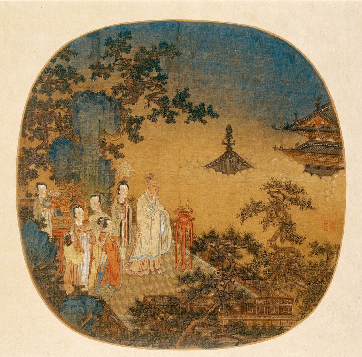 Røgelse ceremoni, 1300-tallet. af Chinese Master.