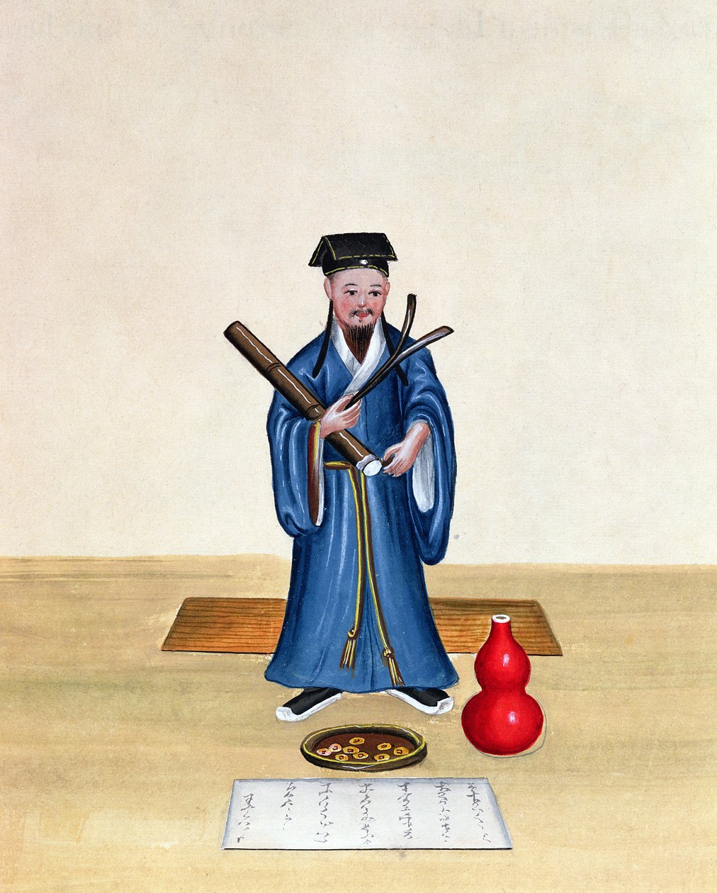 En taoist i Kina, ca. 1785 (wc på papir) af Chinese School