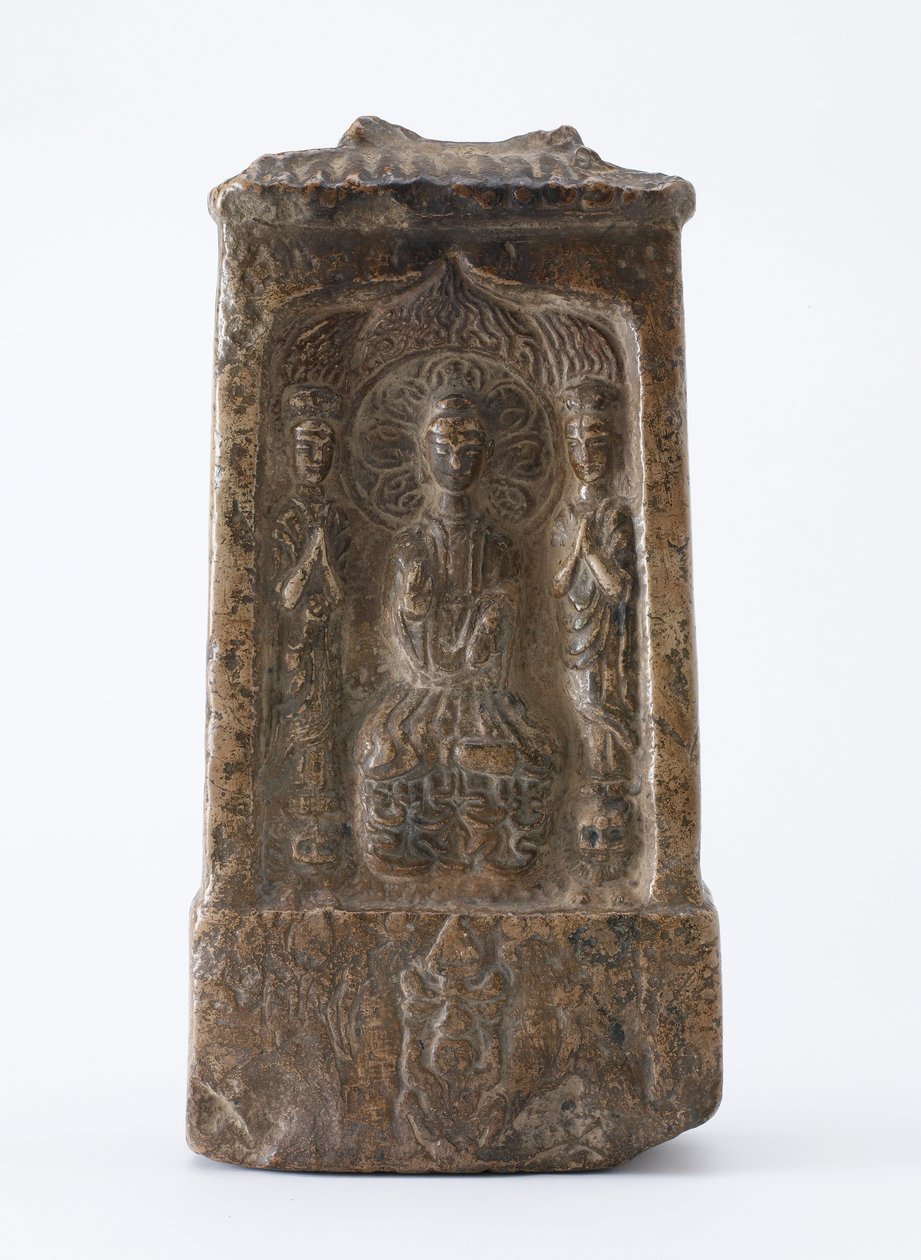 Buddhistisk tavle i form af en miniaturehelligdom, Opdelingsperiode, ca. 520 e.Kr af Chinese School