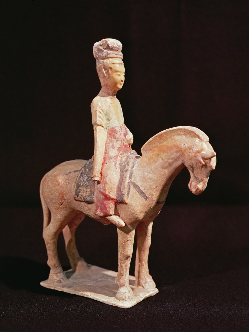 Cavalier, Tang-dynastiet (618-906) (keramik) af Chinese School