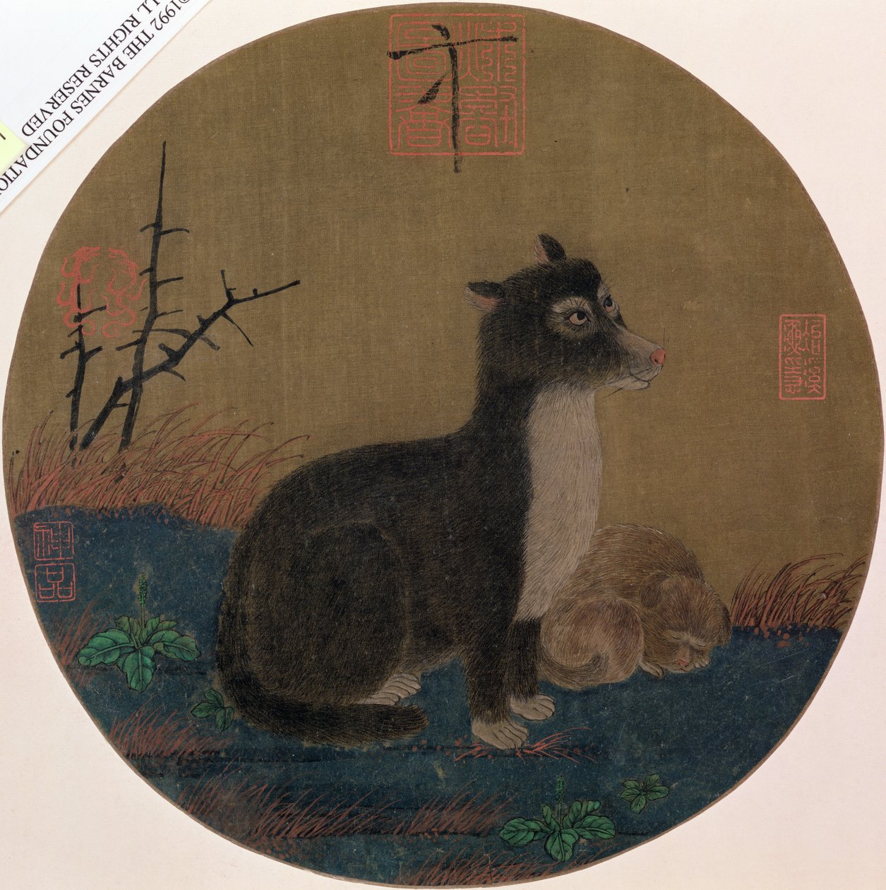 Hunde, Hui-Tsung-dynastiet, 1100-35 af Chinese School