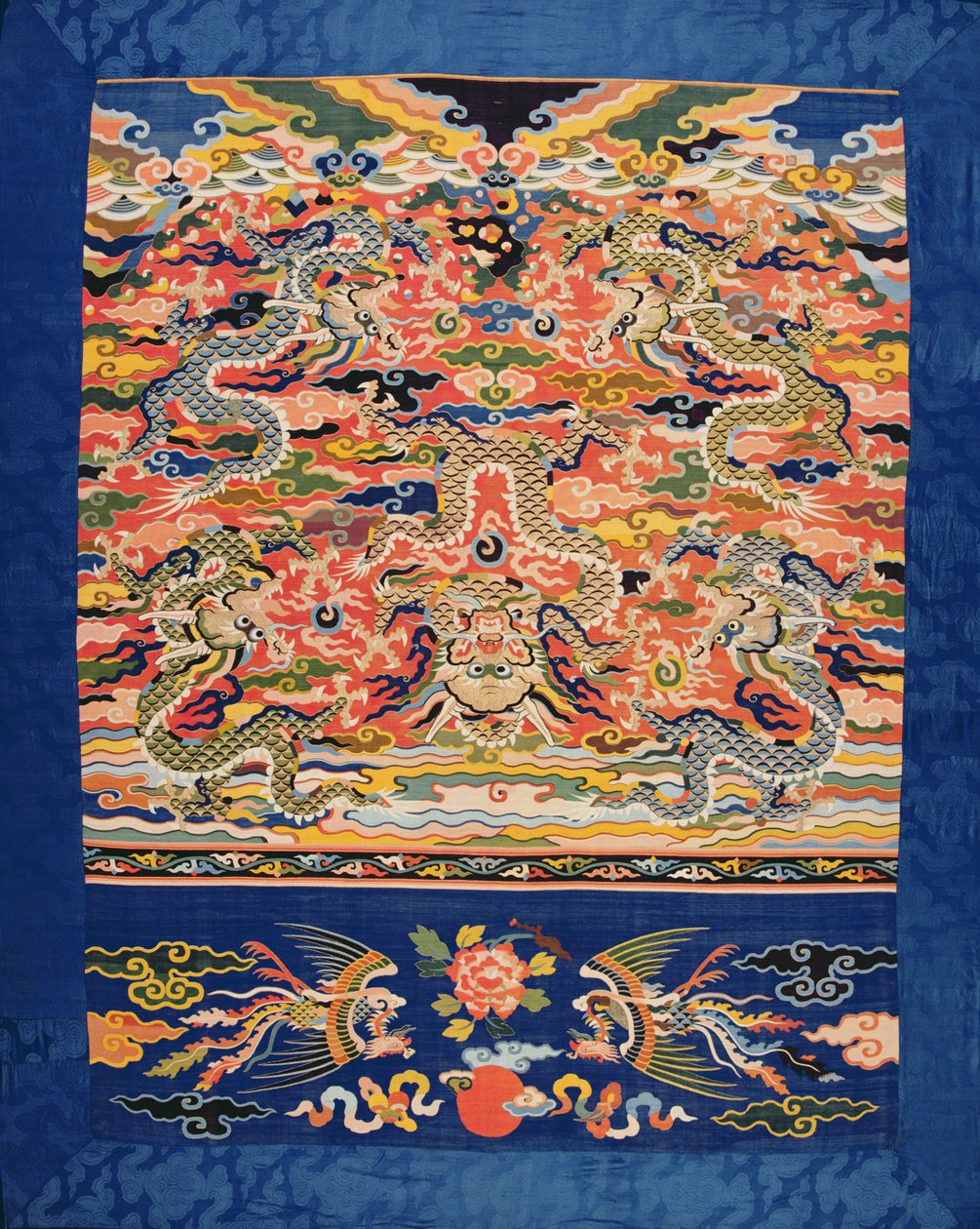 Fem-drage Kossu, Wanli periode, 1573-1619 (silke) af Chinese School