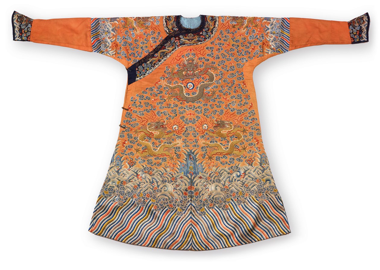 Formal court robe, Qing Dynasty, Jifu China, mid 19th century dani af Chinese School