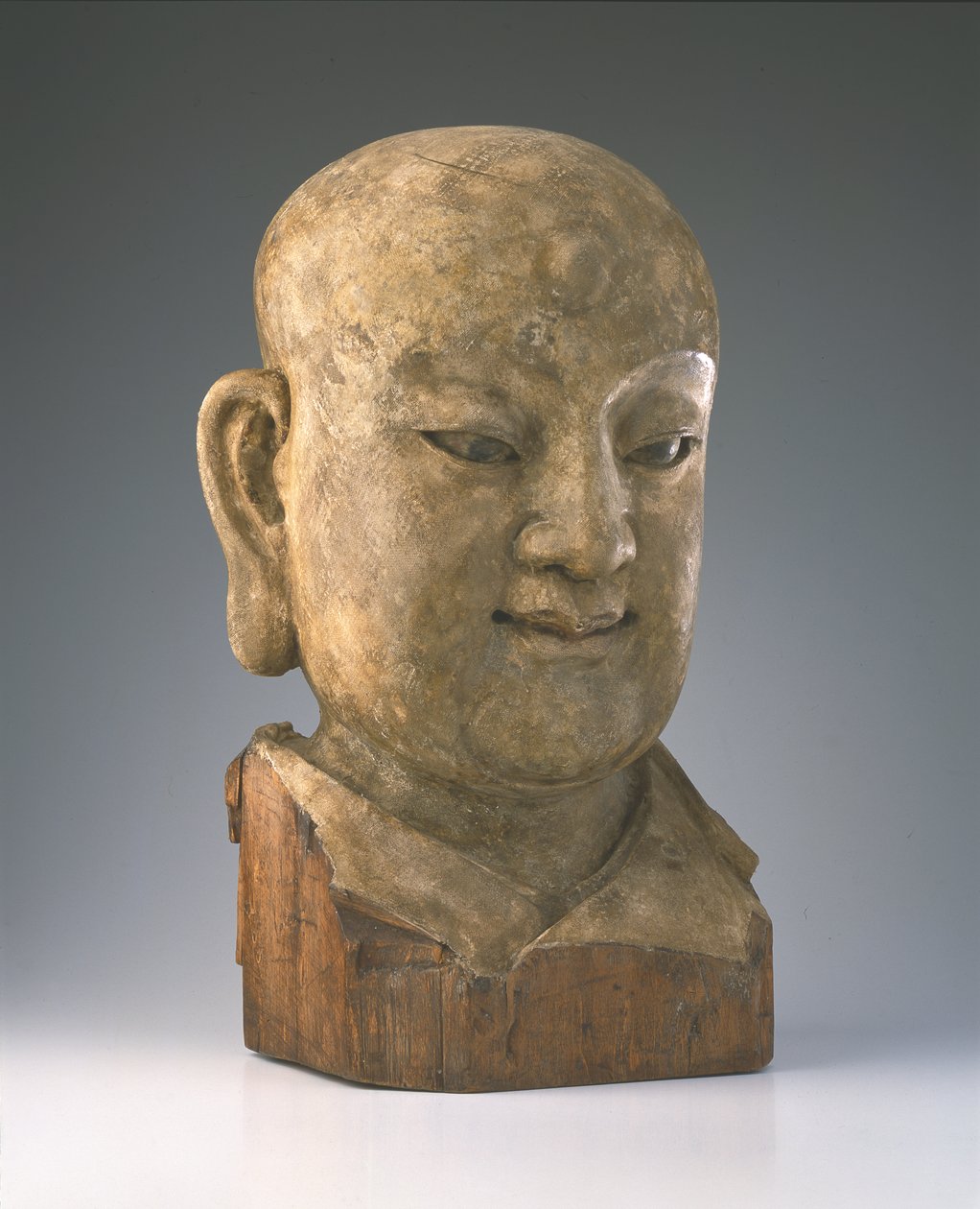 Leder af et louhan, Yuan-dynasti (træ) af Chinese School