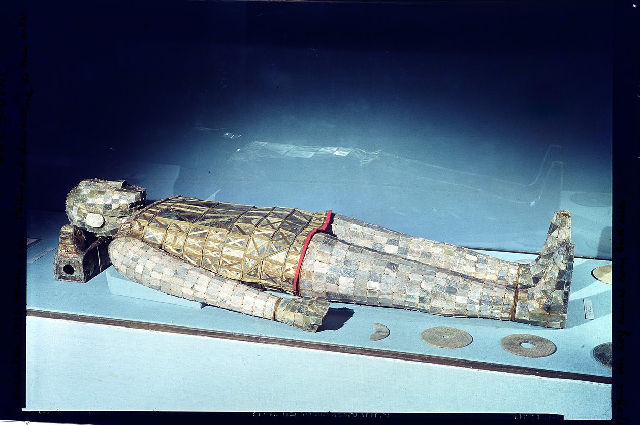 Jade-begravelsesdragt, fra graven af prinsesse Tou Wan, hustru til Liu Sheng (d.113 f.Kr.) fra Lingshang, Man-ch