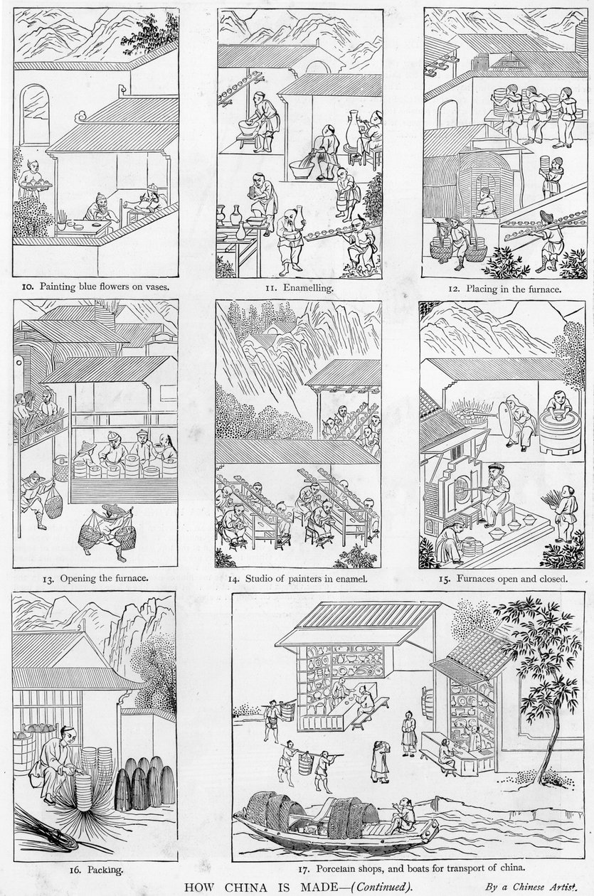 Fremstilling af Kina (se også 384116) af Chinese School