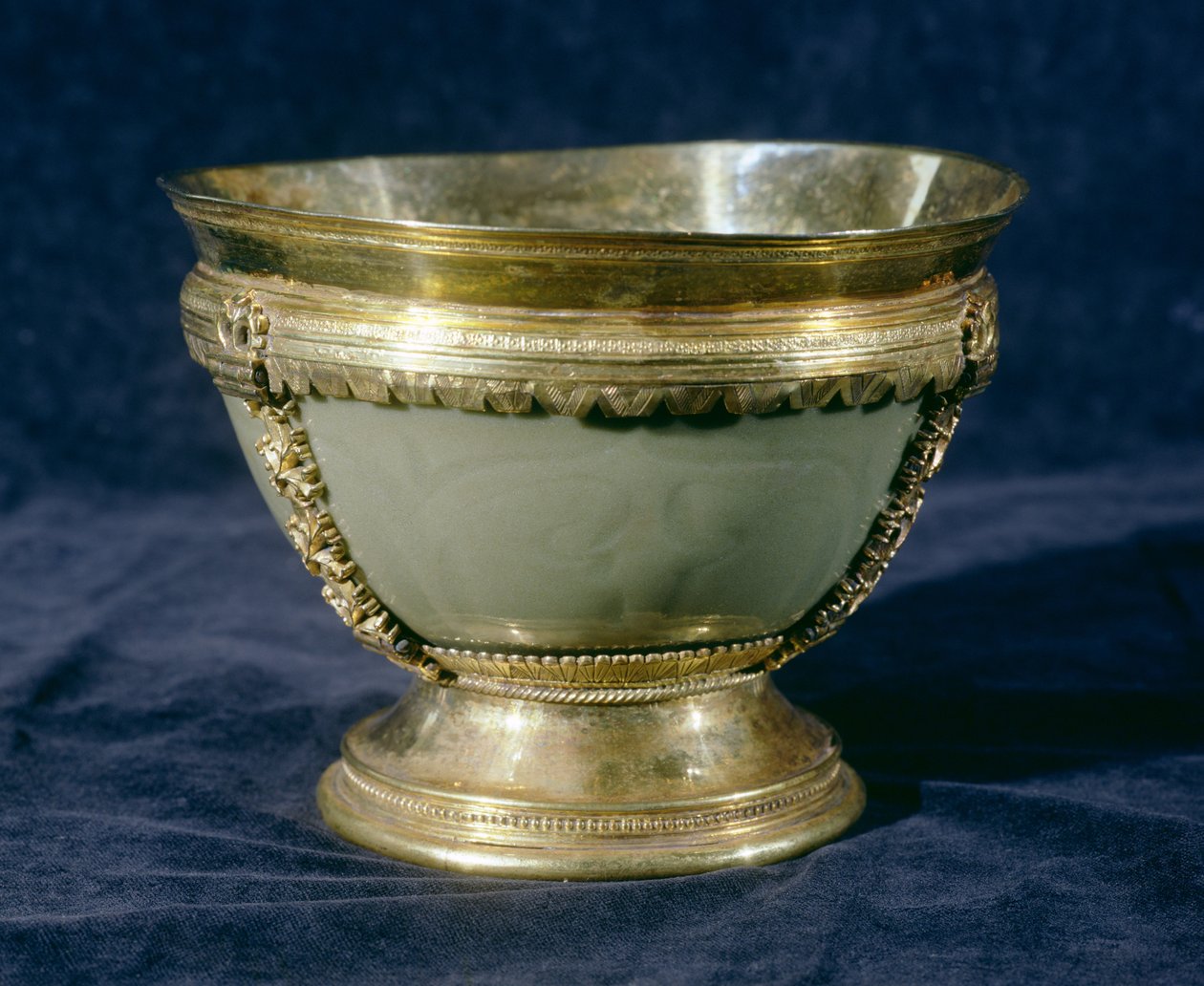 Margham Celadon skål (glaseret porcelæn) af Chinese School